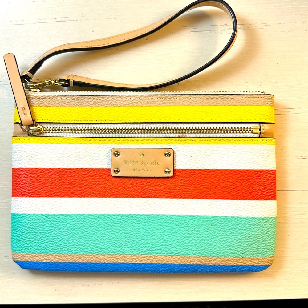 Kate Spade multicolor wristlet.